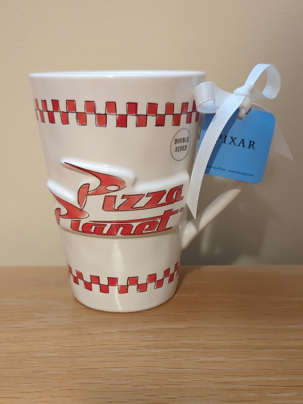 Rae Dunn Pixar Toy Story PIZZA PLANET Freshest in the Galaxy mug Brand New